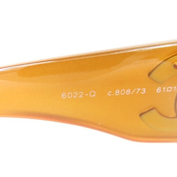 Chanel CC Vintage Logo Mother of Pearl Sunglasses 6022-Q Brown Amber main image 11